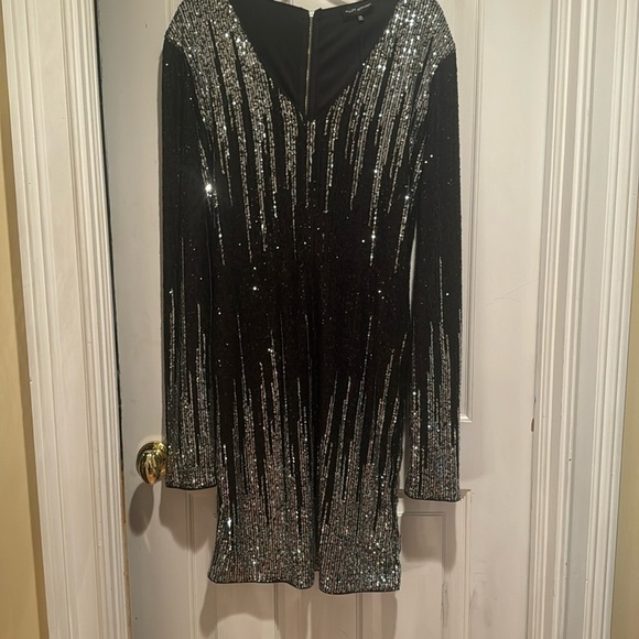 Alloy Apparel 🔥black dress with black and silver sequins NWT - Picture 1 of 9